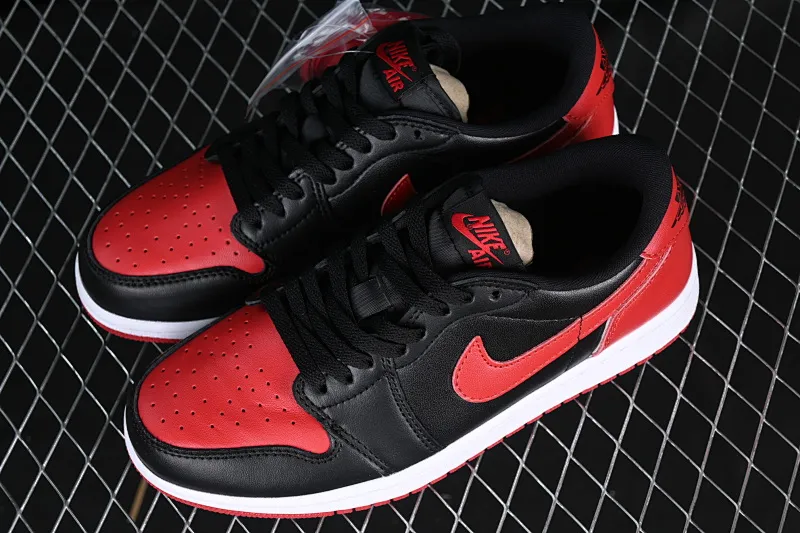 All categories Air Jordan Jordan series basketball shoes Air Jordan 1 Low Z version Air Jordan 1 Low OG "Bred" AJ1 Joe 1 black and red low-top basketball shoes 705329-001